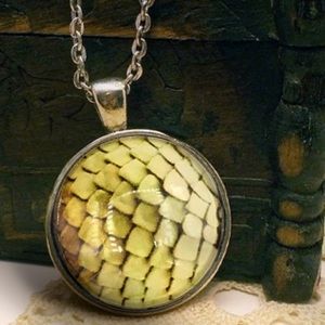 ⭐️CLEARANCE⭐️ 🆕 Yellow Dragon Egg Handmade Silver Pendant Necklace